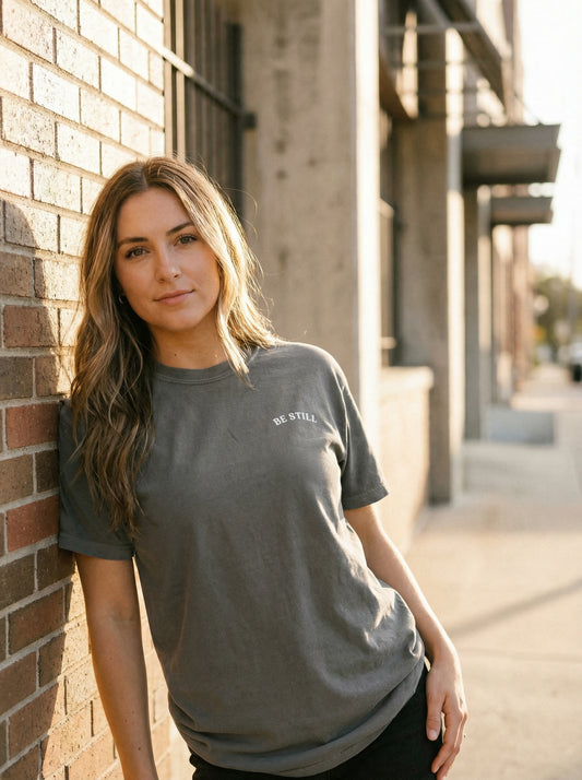 Be Still Womens Premium Heavyweight Tee