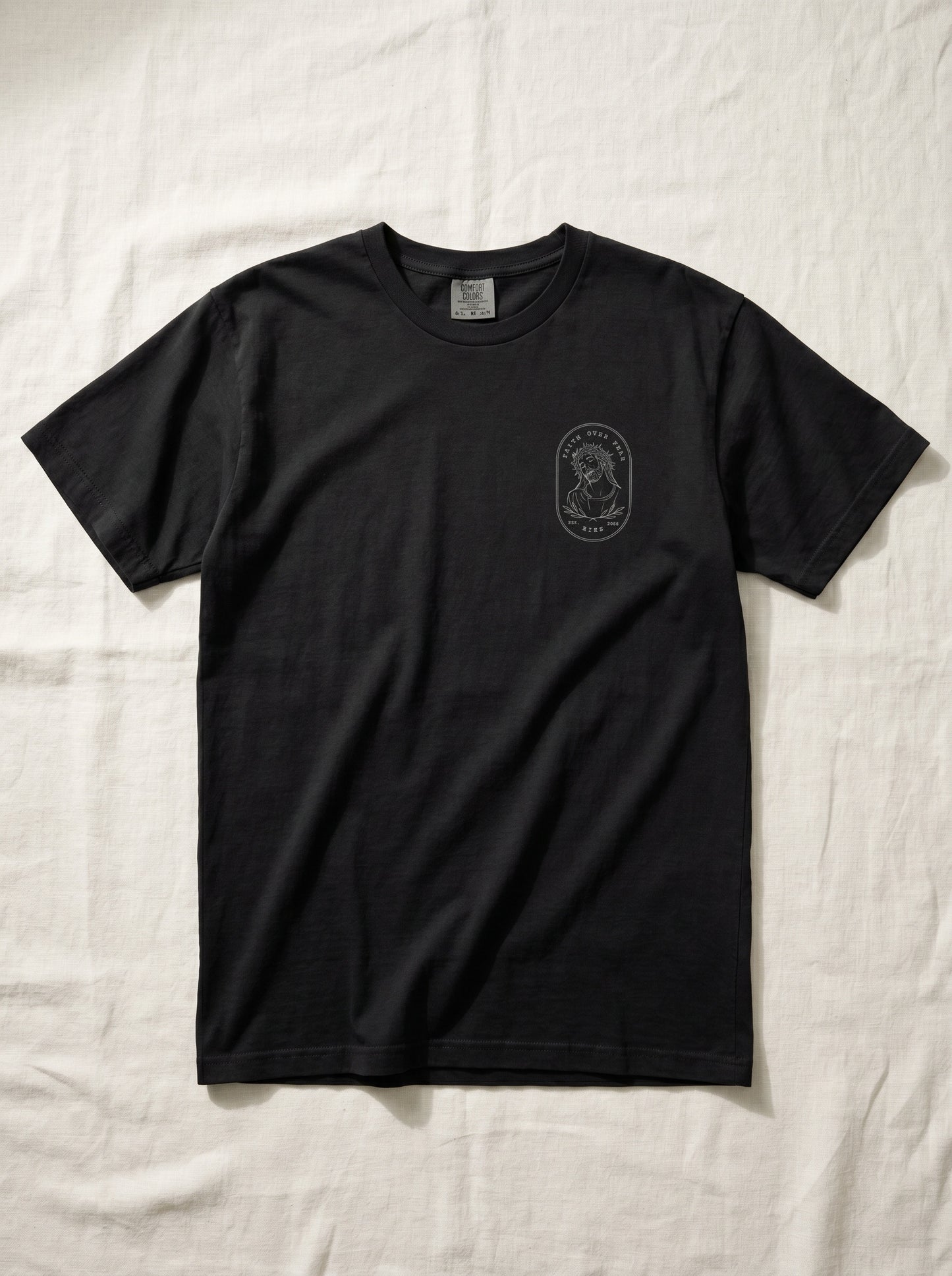 Faith Over Fear Mens Premium Heavyweight Tee