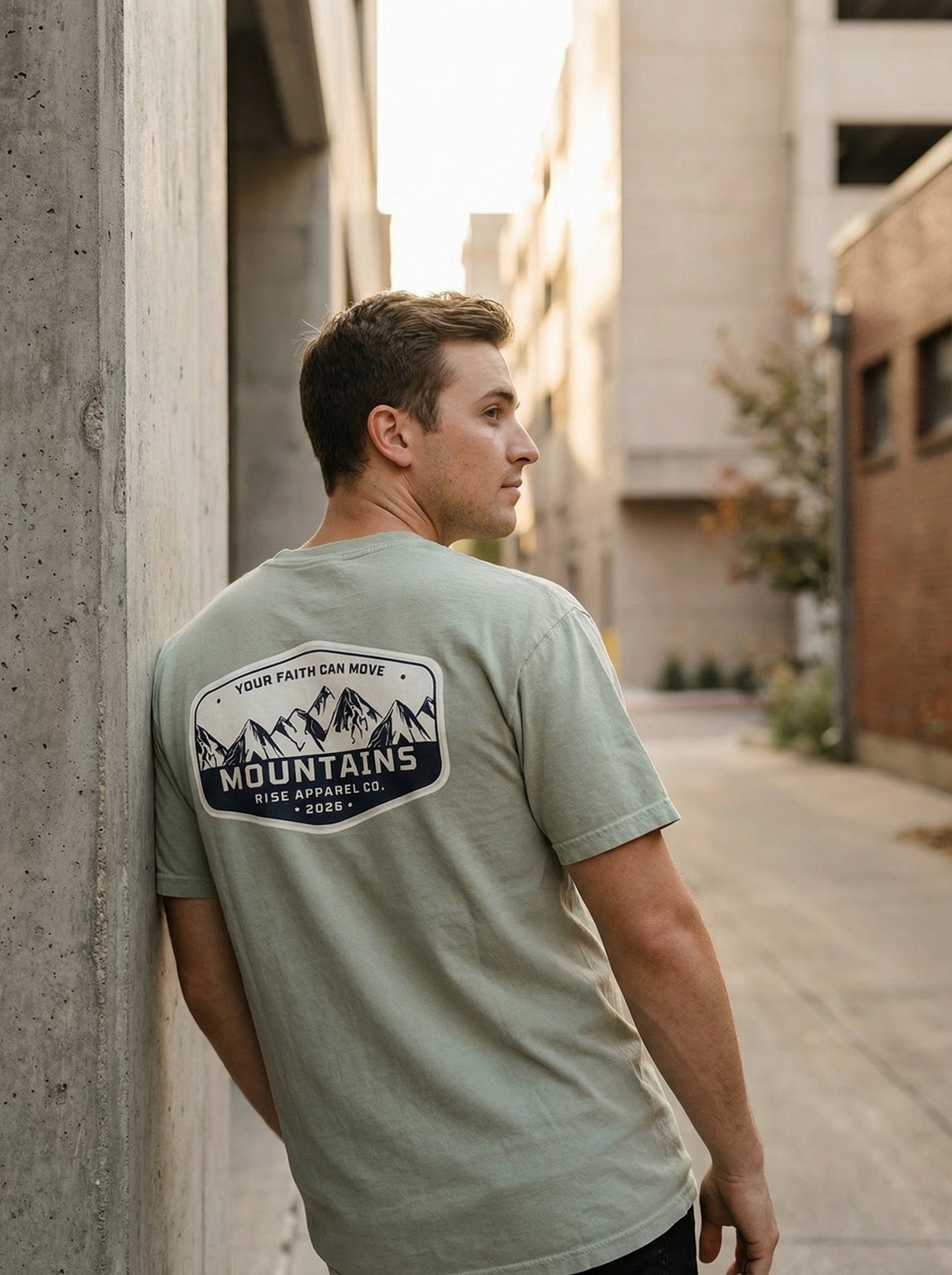 Move Mountains Mens Premium Heavyweight Tee
