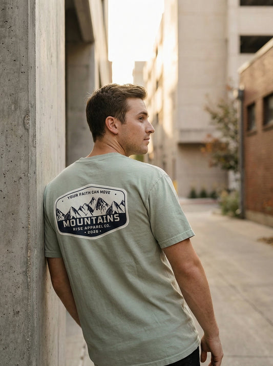 Move Mountains Mens Premium Heavyweight Tee