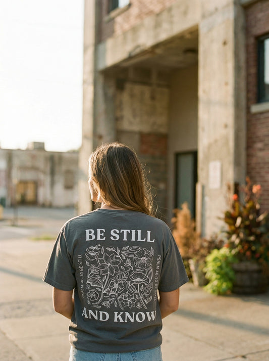 Be Still Womens Premium Heavyweight Tee