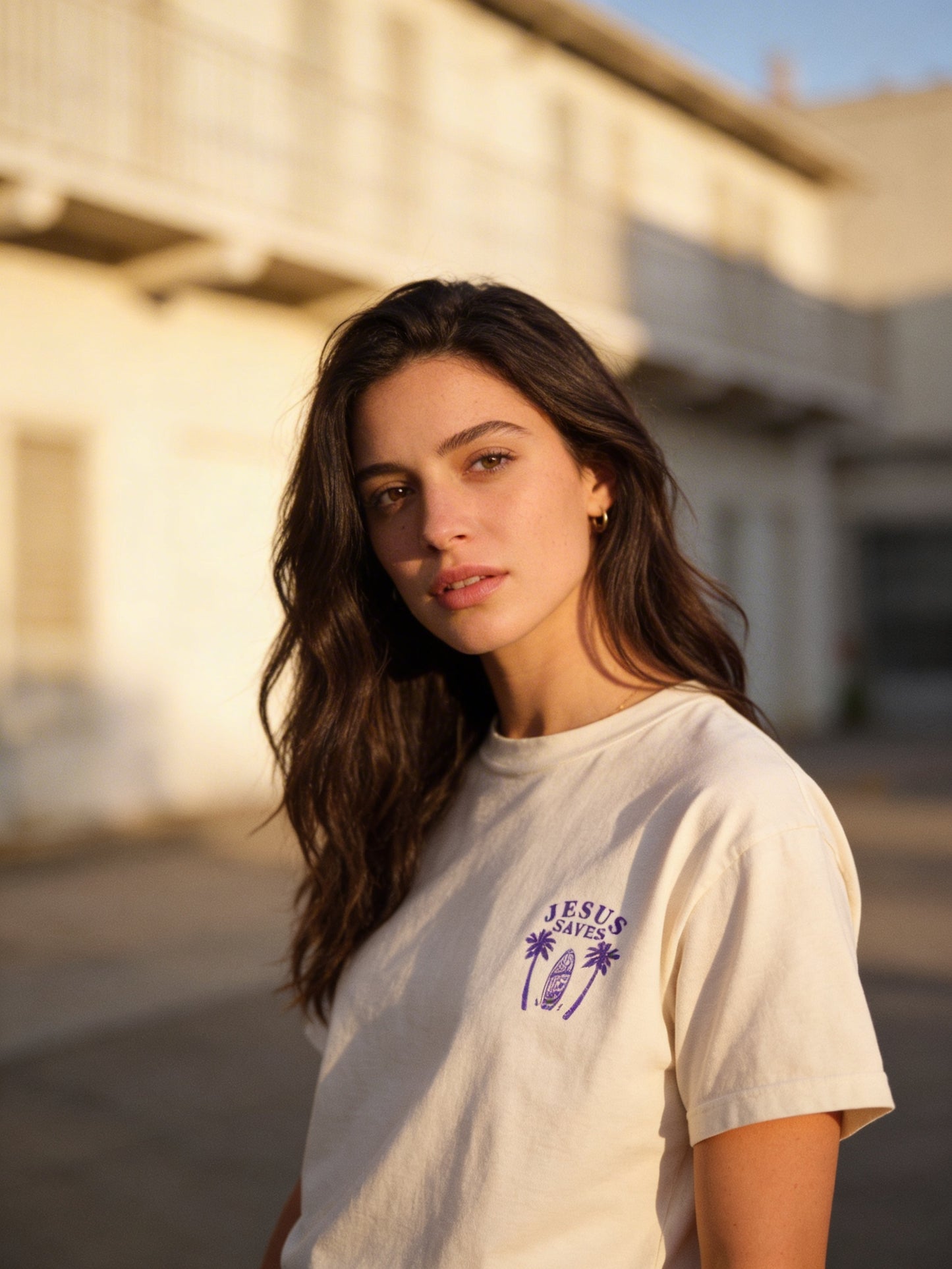 Jesus Saves Womens Premium Heavyweight Tee