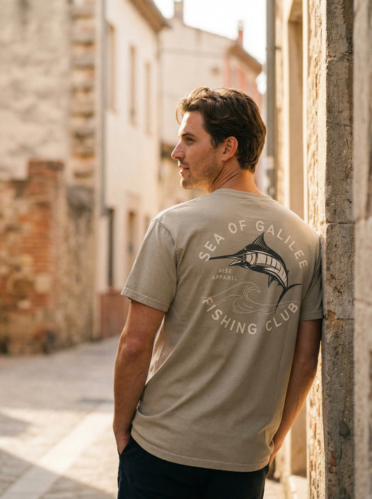Sea of Galilee Mens Premium Heavyweight Tee