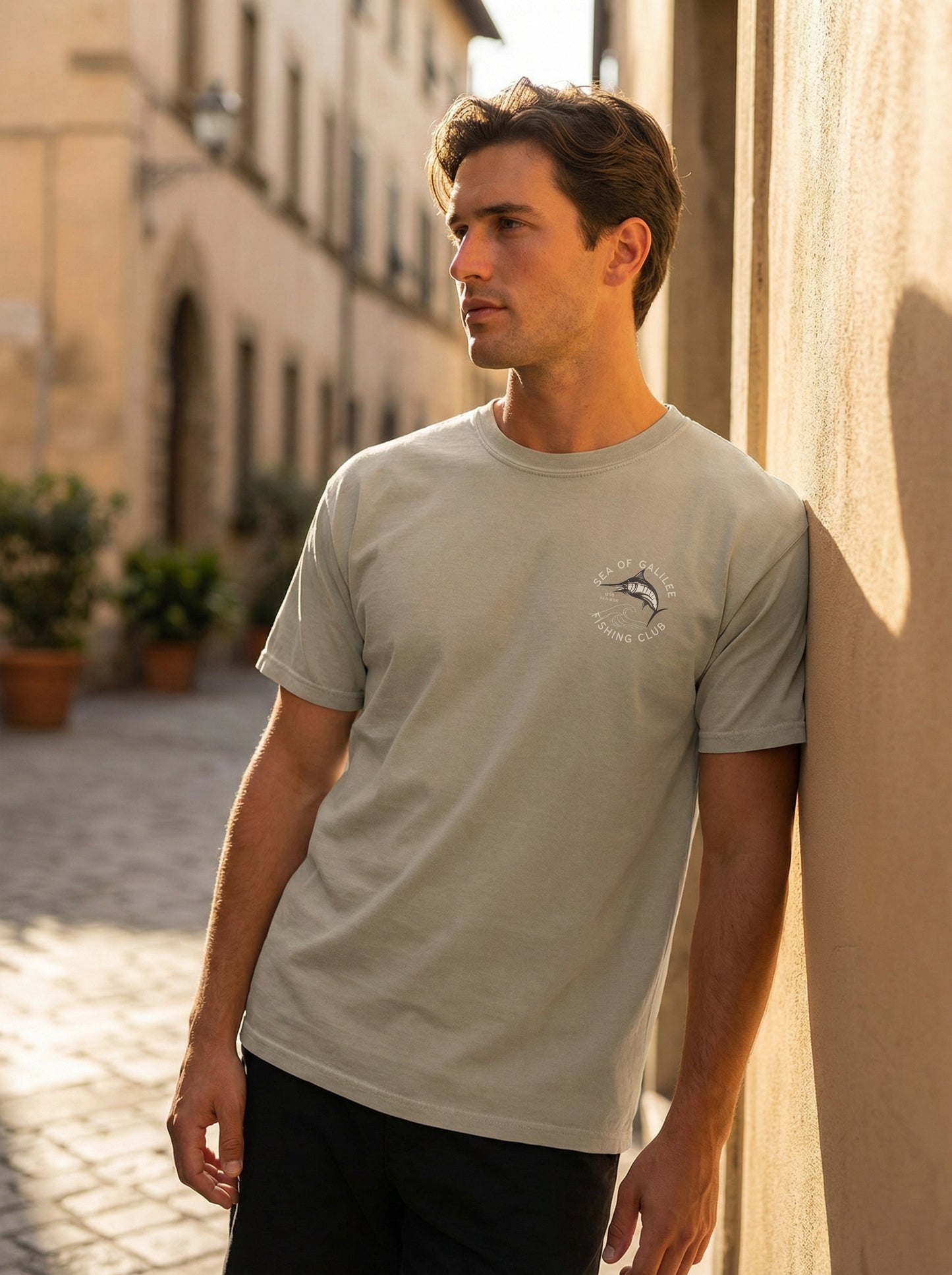 Sea of Galilee Mens Premium Heavyweight Tee