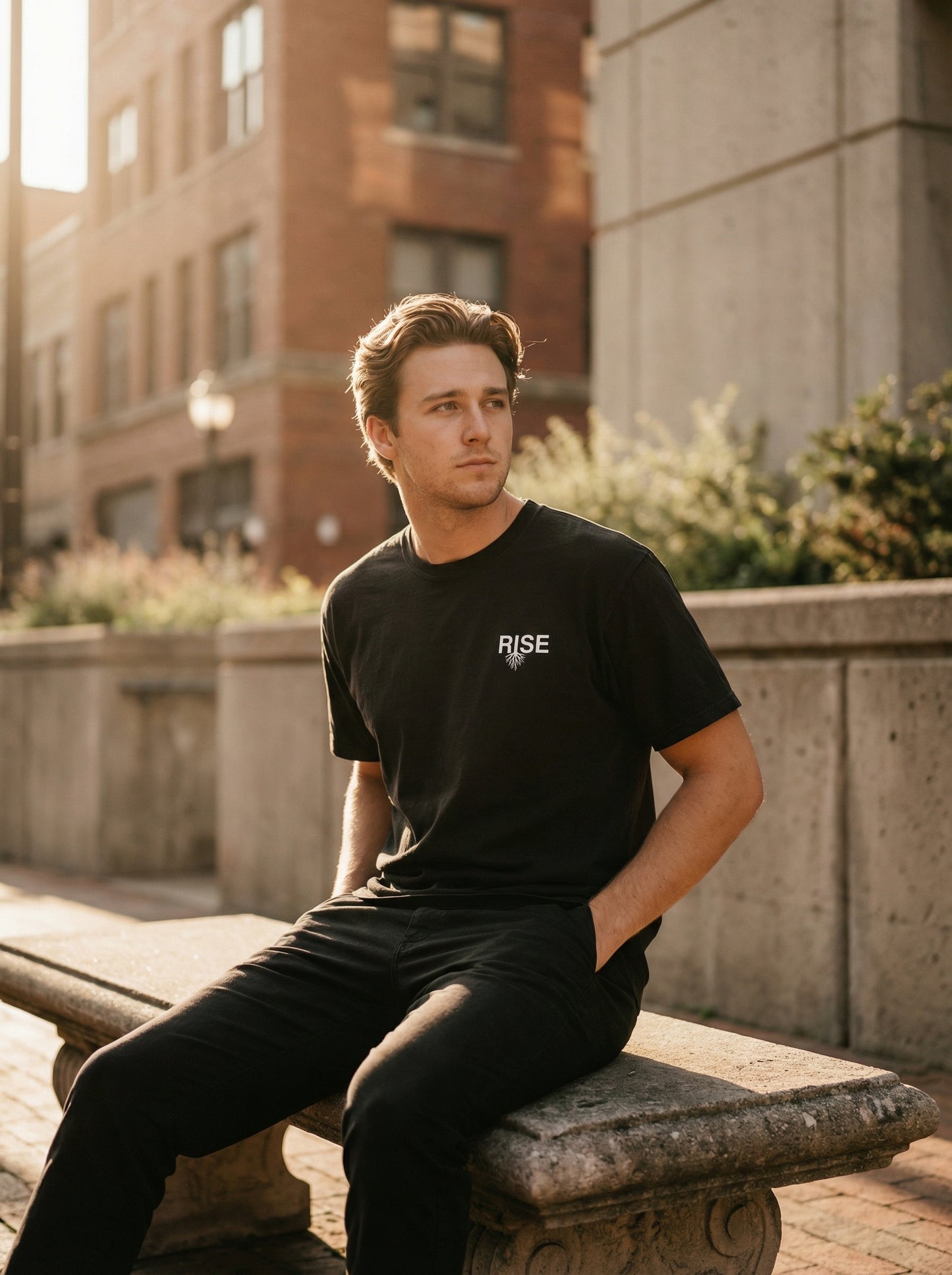 RISE Rooted Mens Premium Heavyweight Tee