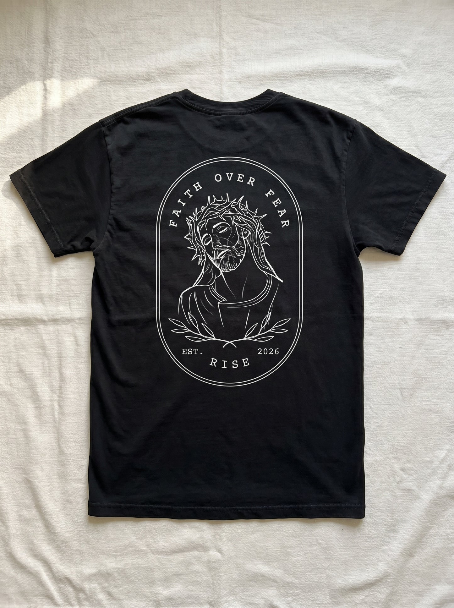 Faith Over Fear Mens Premium Heavyweight Tee