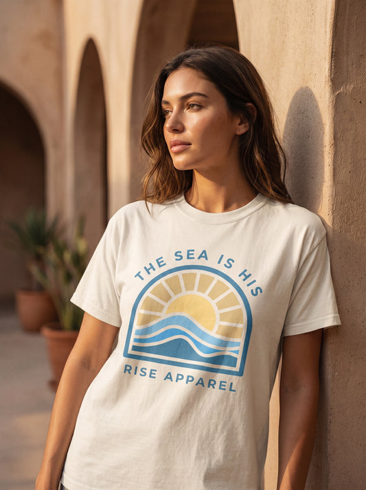 The Sea Is His Womens Premium Heavyweight Tee