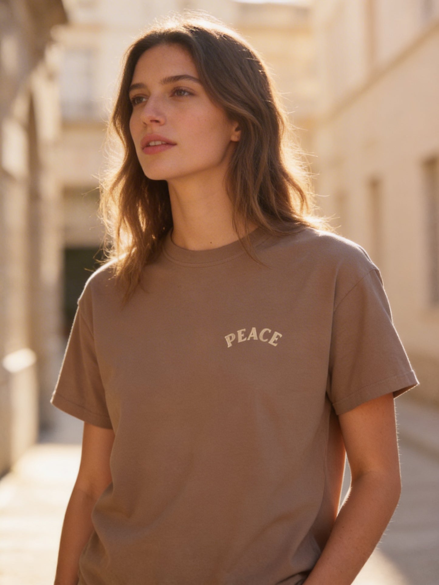 Peace Womens Premium Heavyweight Tee
