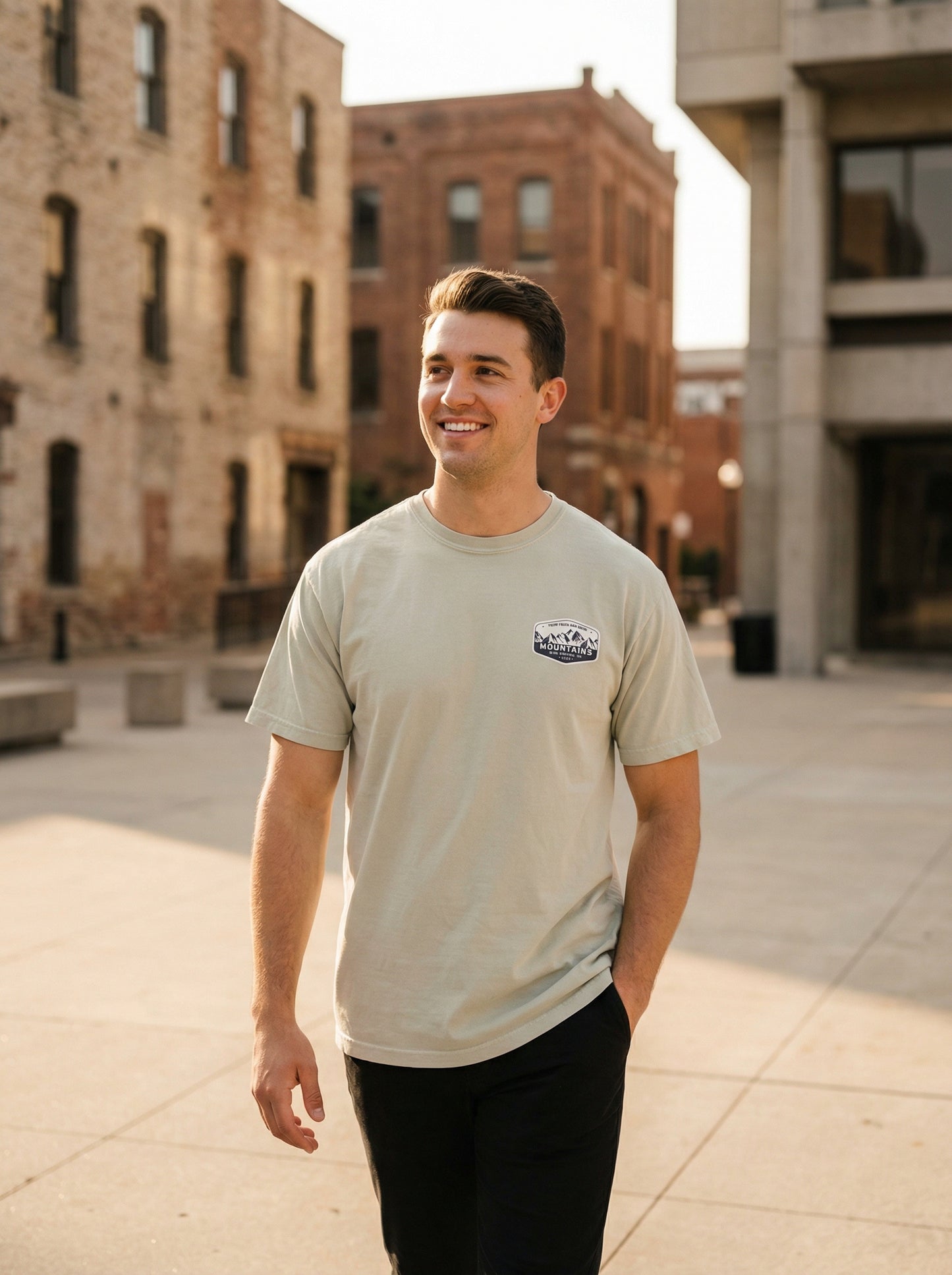 Move Mountains Mens Premium Heavyweight Tee