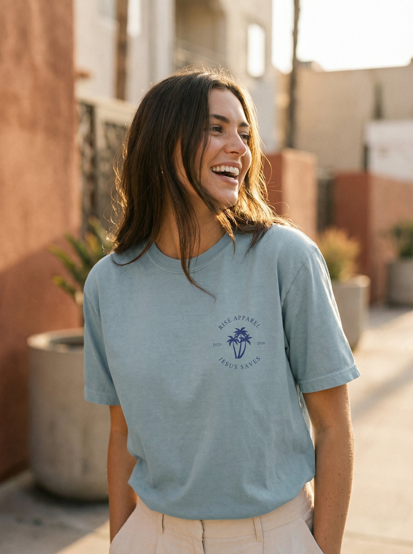 Jesus Saves Womens Premium Heavyweight Tee
